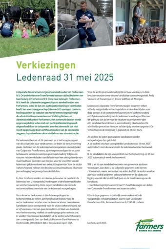 Verkiezingen ledenraad 2025